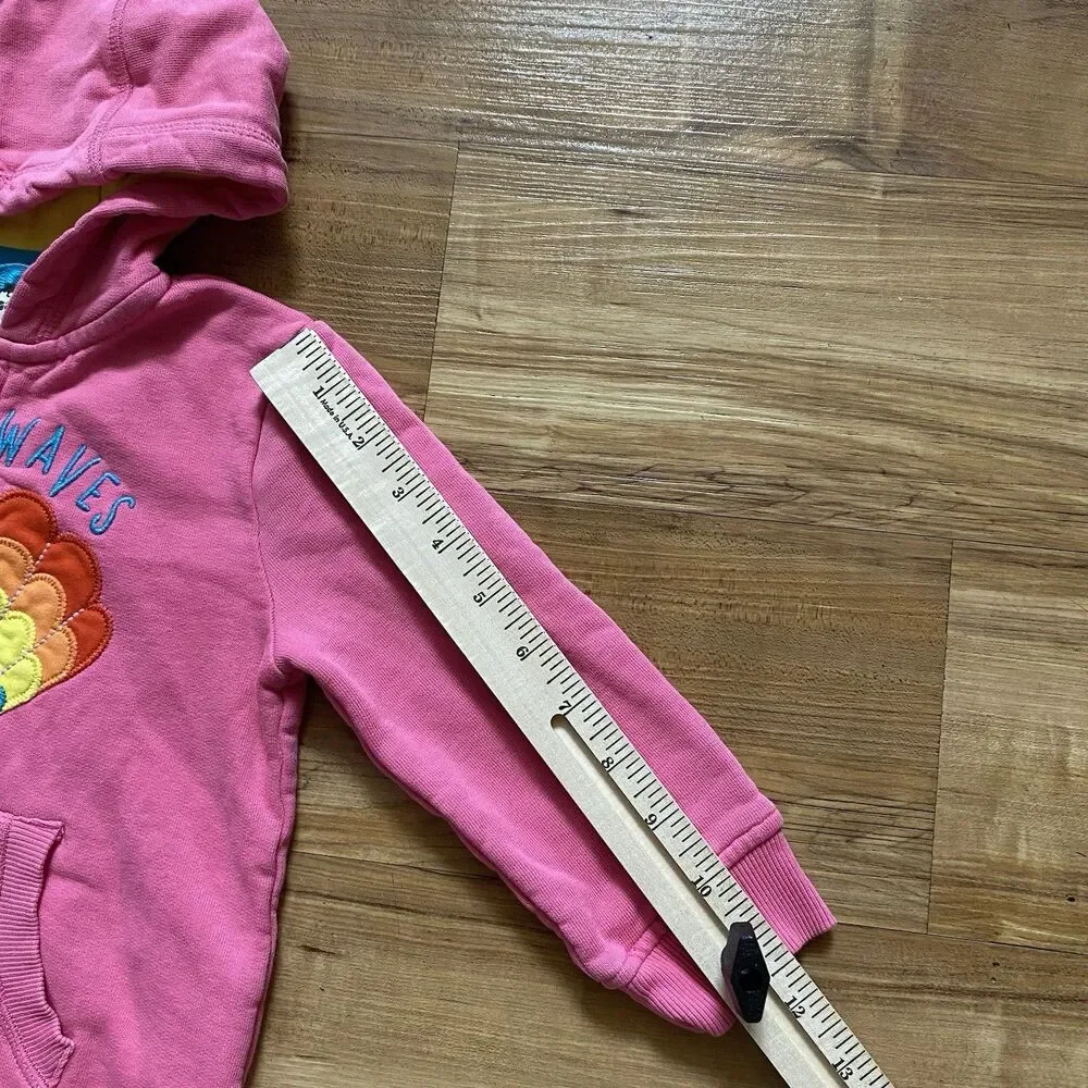 Frugi Toddler Girl 2-3 Switch Carbis Pink Organic Cotton Hoodie Jacket Seashell